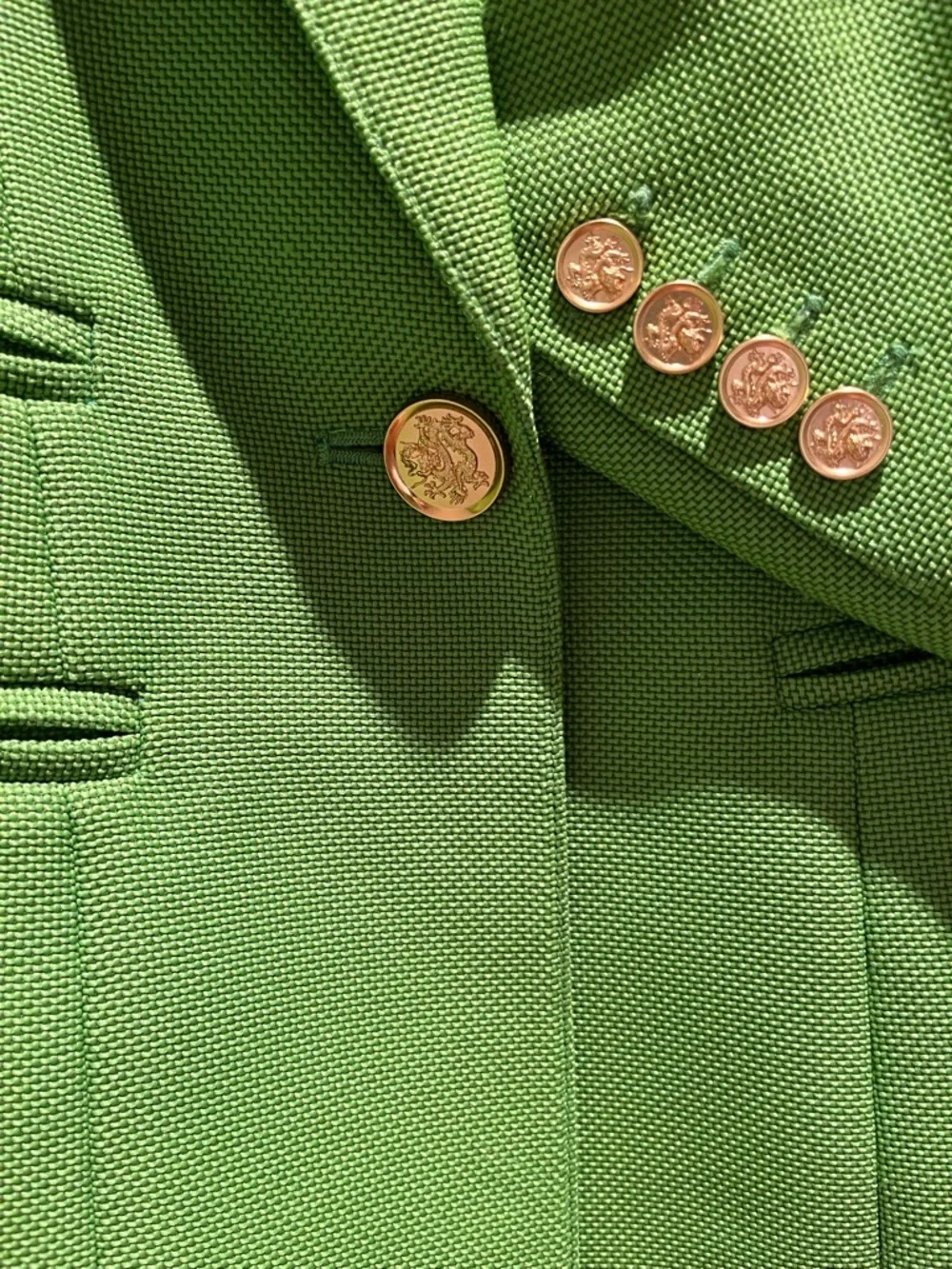 Smythe Lime Green Single-Button Tailored Blazer - Picture 4 of 5